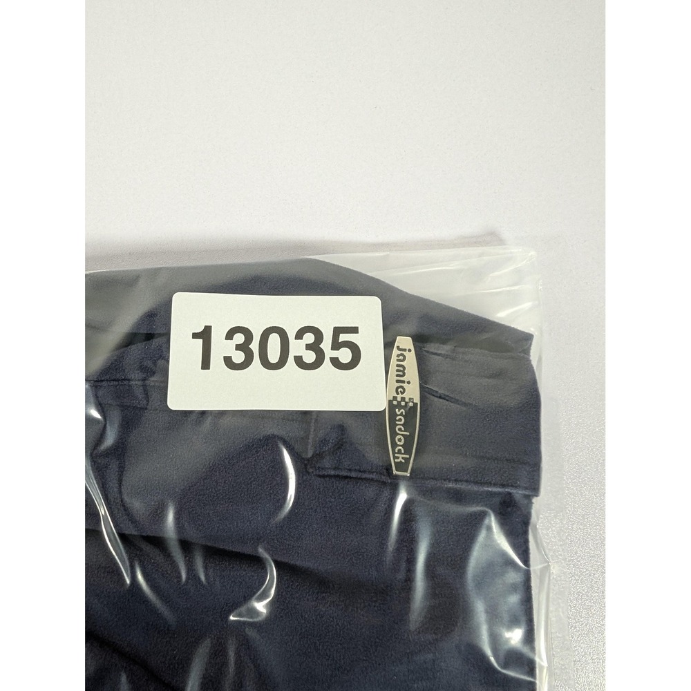 Jamie Sadock Shorts Womens 10 Faux Suede Navy Blue Zip Pocket Golf Activewear - Picture 11 of 11